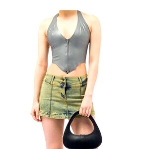 Miaou Gray Halter Top